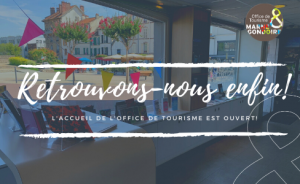 Visuel annoncant l'ouverture de l'accueil